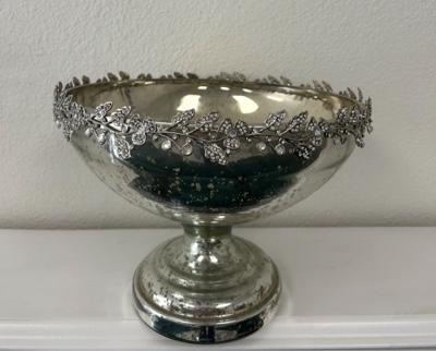 Silver Mercury Pedestal Compote