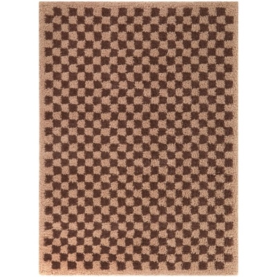 Checkered Shag Rug - 5'x7'