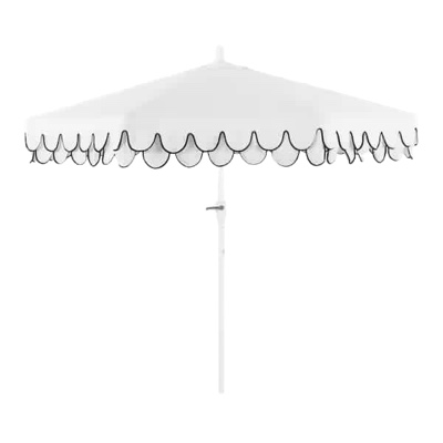 Black & White Double Scallop Umbrella