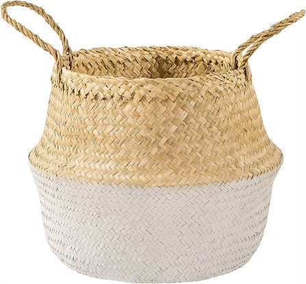 Belly Baskets - White & Natural