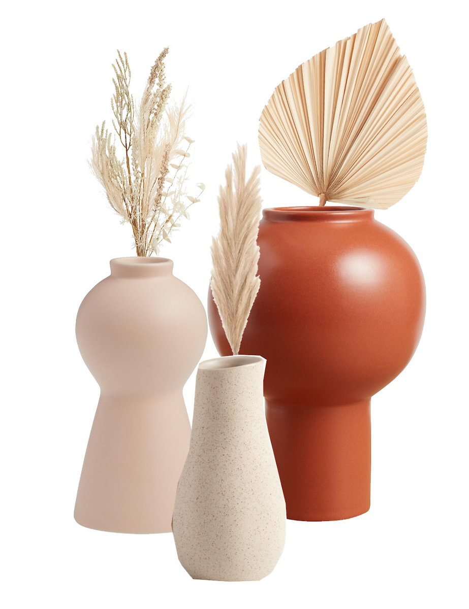 Terracotta Vase Trio