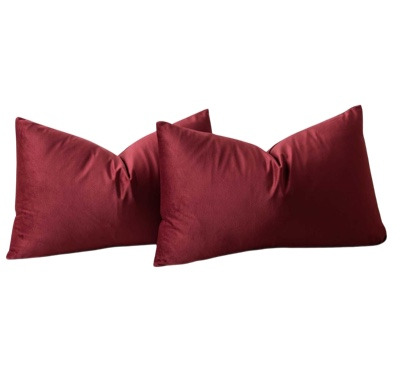Burgundy Red Lumbar Pillows