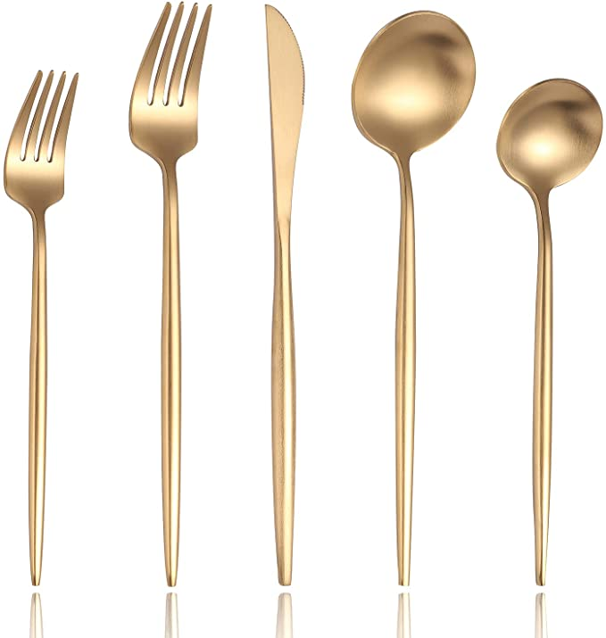 Modern Matte Gold Flatware