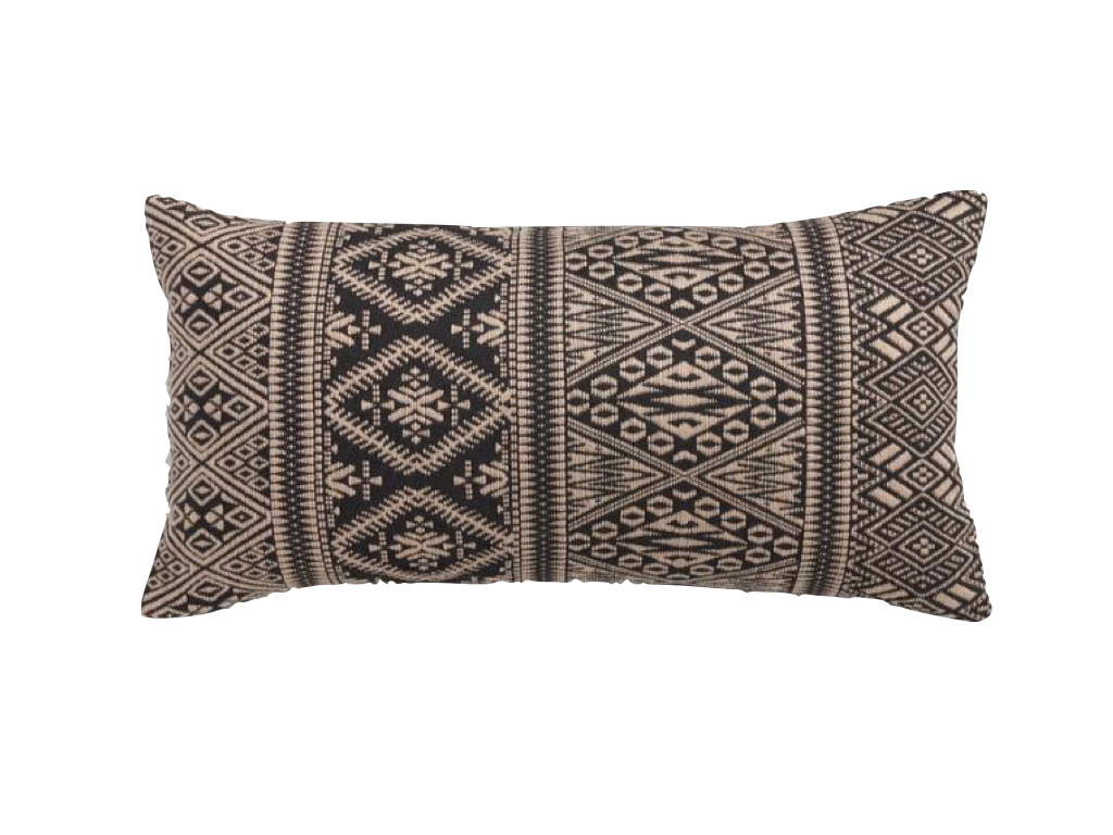 Black Jacquard Lumbar Pillow