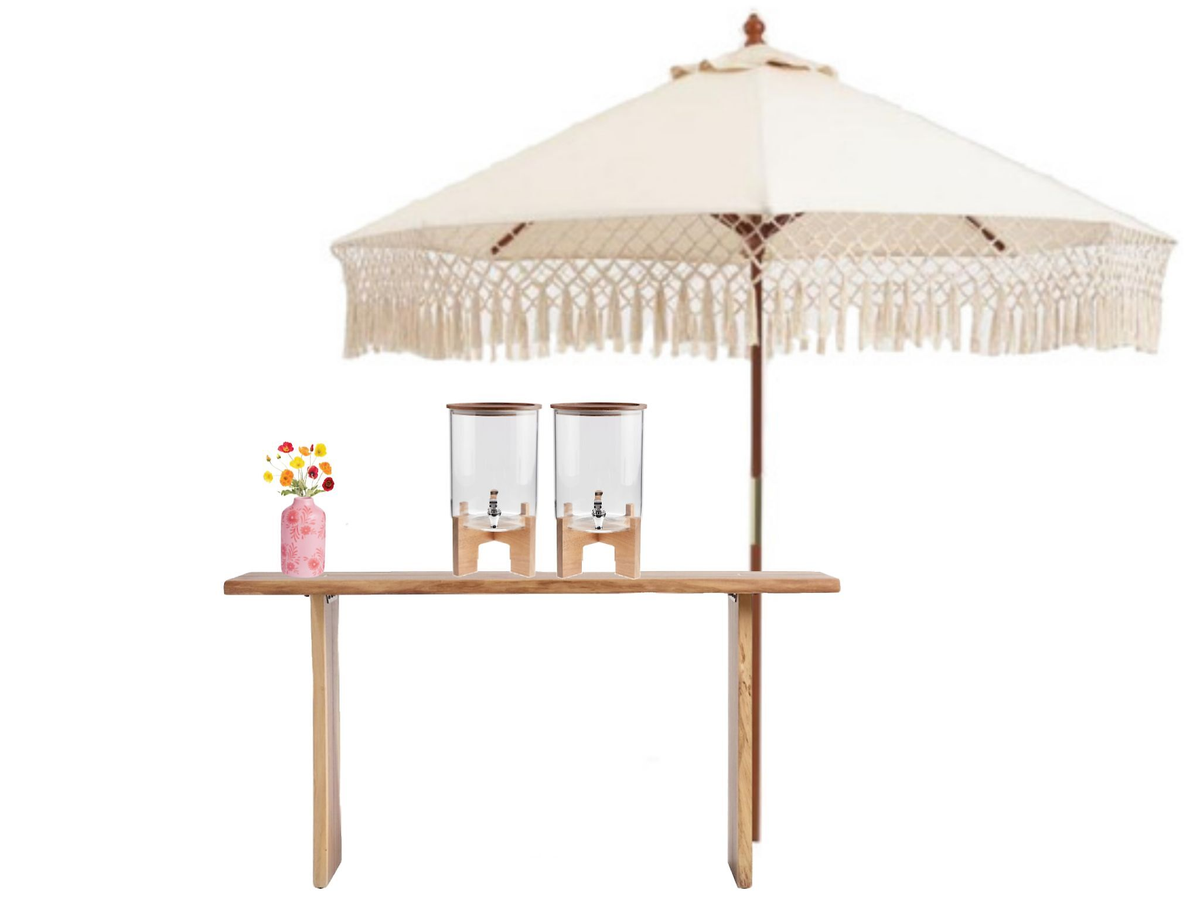 Live Edge Wood Beverage Station