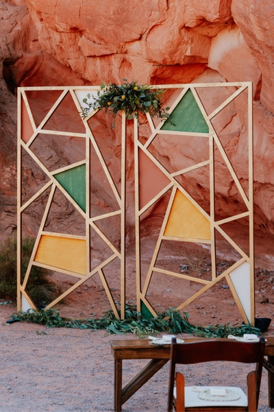 Gold Geometric Panels