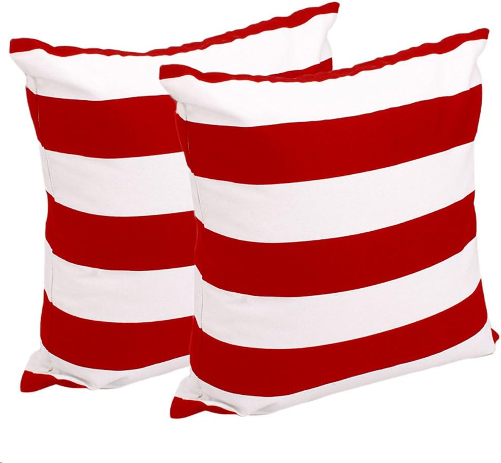 Red White Striped Pillows
