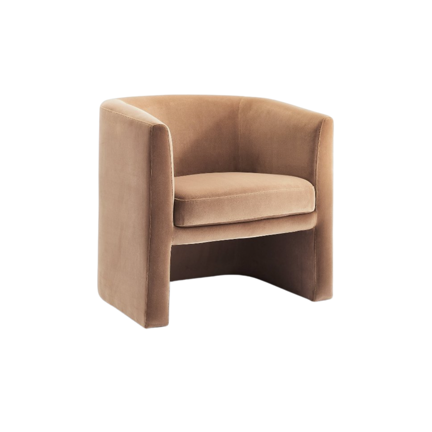 Mocha Velvet Barrel Chair