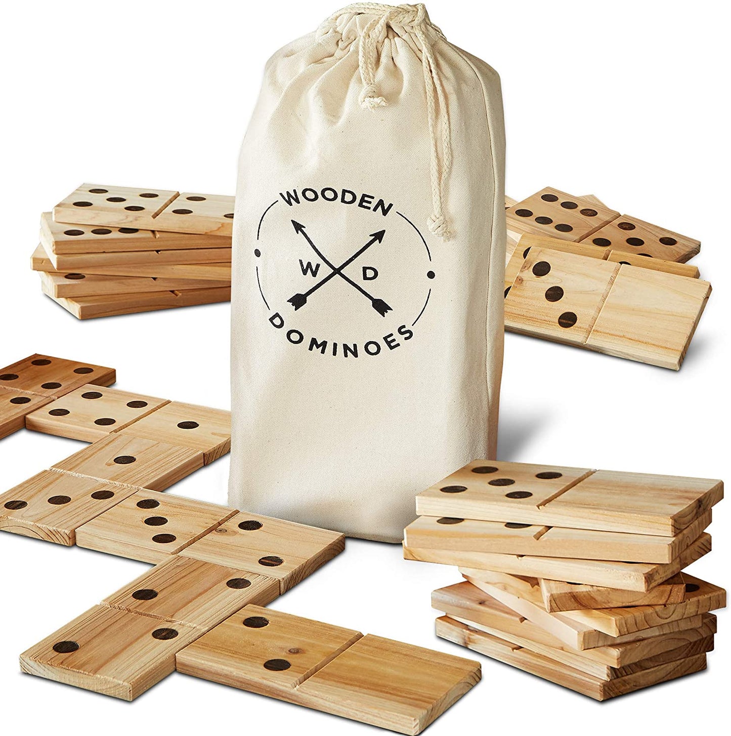 Giant Wood Dominoe Set