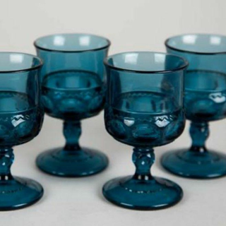 Vintage Blue Goblet