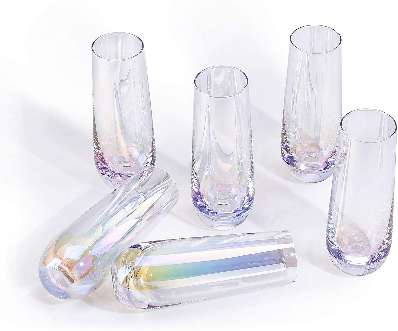 Iridescent Champagne Flute - Stemless