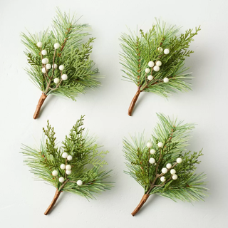 Pine and Snowberry Sprig - Small