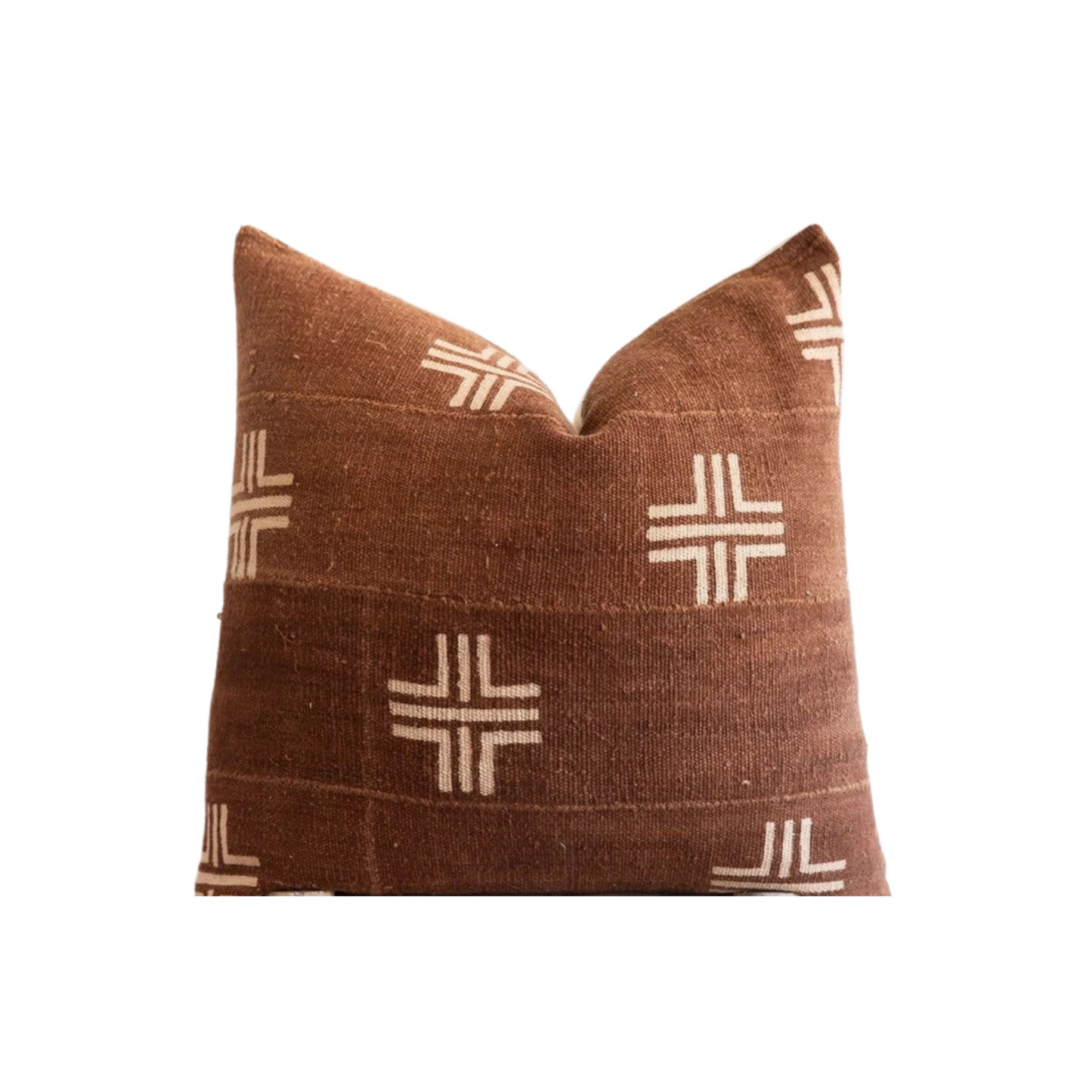 Rust African Mudcloth Pillow