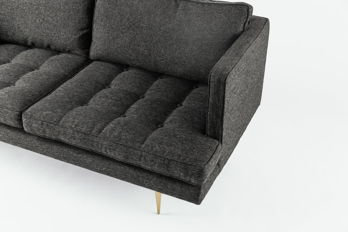 Dark Gray Organic Modernism 2 Seater
