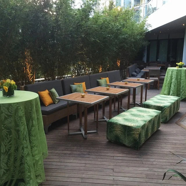 Rectangle Ottoman - Palms