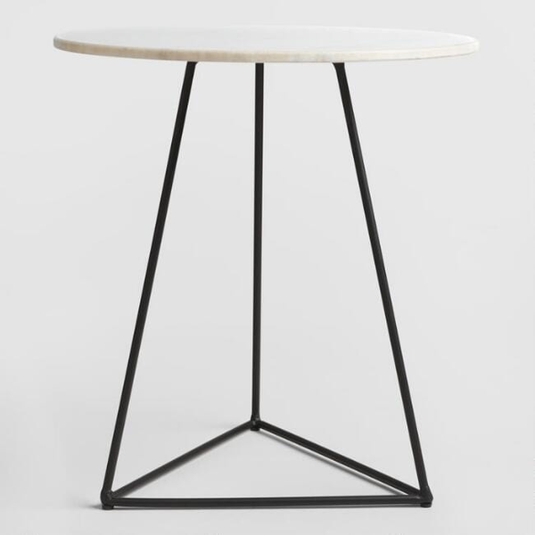 Pyramid Marble Side Table