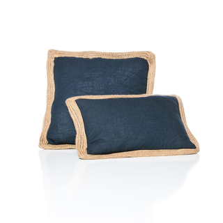 Navy Jute Pillow