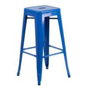 Blue Metal Bar Stool