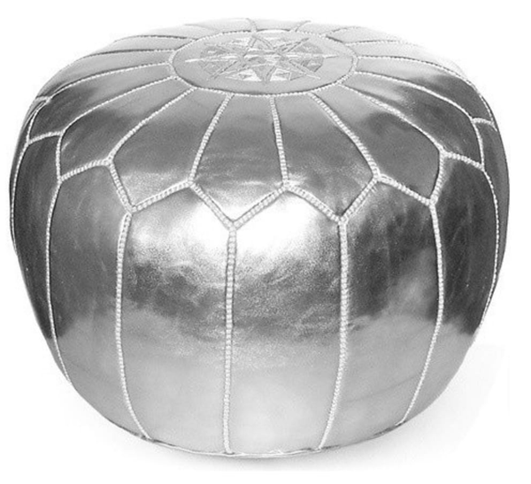 Silver Pouf