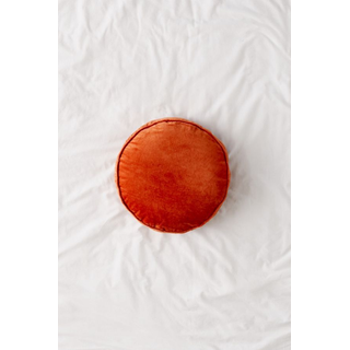 Rust Velvet Round Pillow