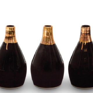 Keith Kreeger Grammercy Black & Gold Vase