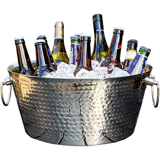 Hammered Metal Beverage Tub