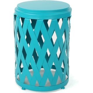 Teal Drum Table