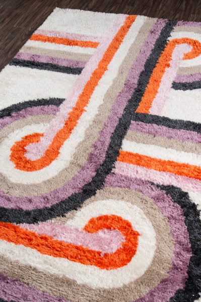 Tufted Retro Purple Rug