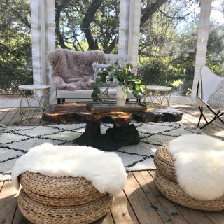 White Leather Butterfly Chair