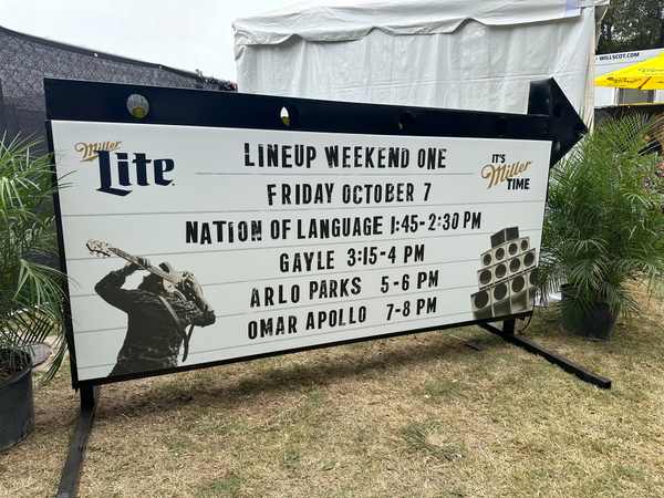 Light Up Arrow Marquee Sign