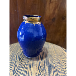 Keith Kreeger Colbalt & Gold Large Vase