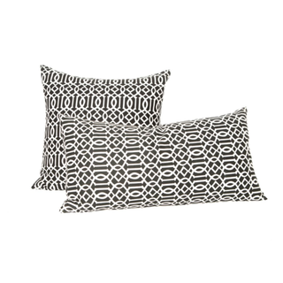 Black & White Imperial Trellis Pillow
