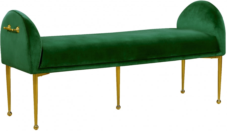 Emerald Velvet Bench