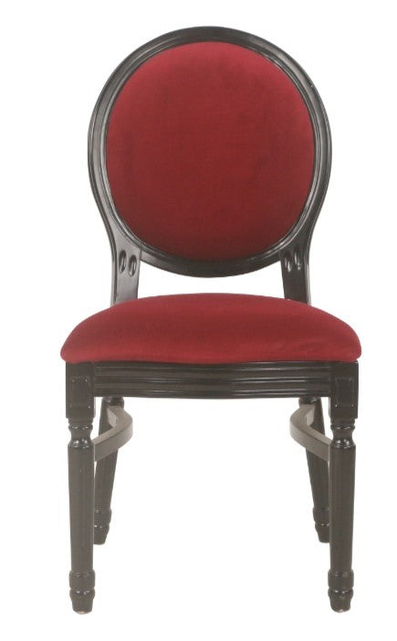 Ami Black Chair - Maroon