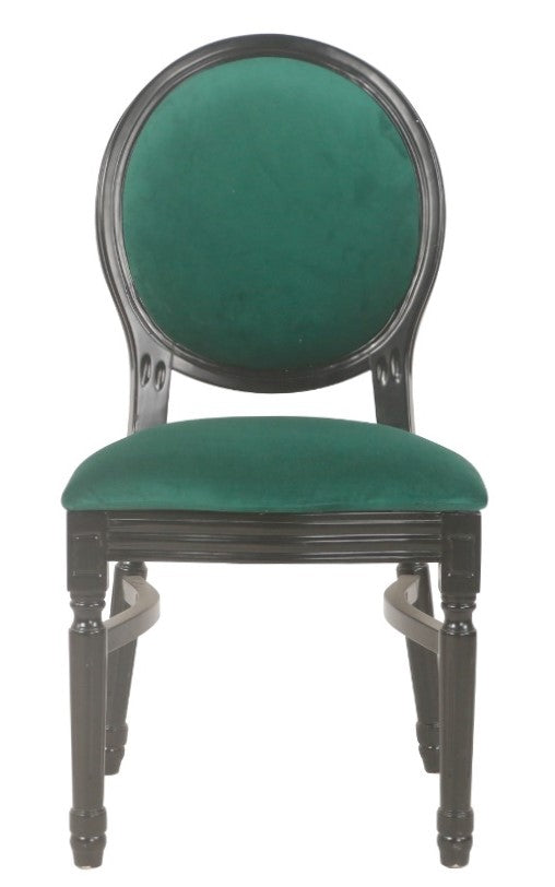 Ami Black Chair - Emerald Green