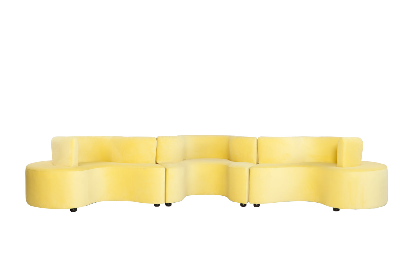 Serpentine Sofa Yellow