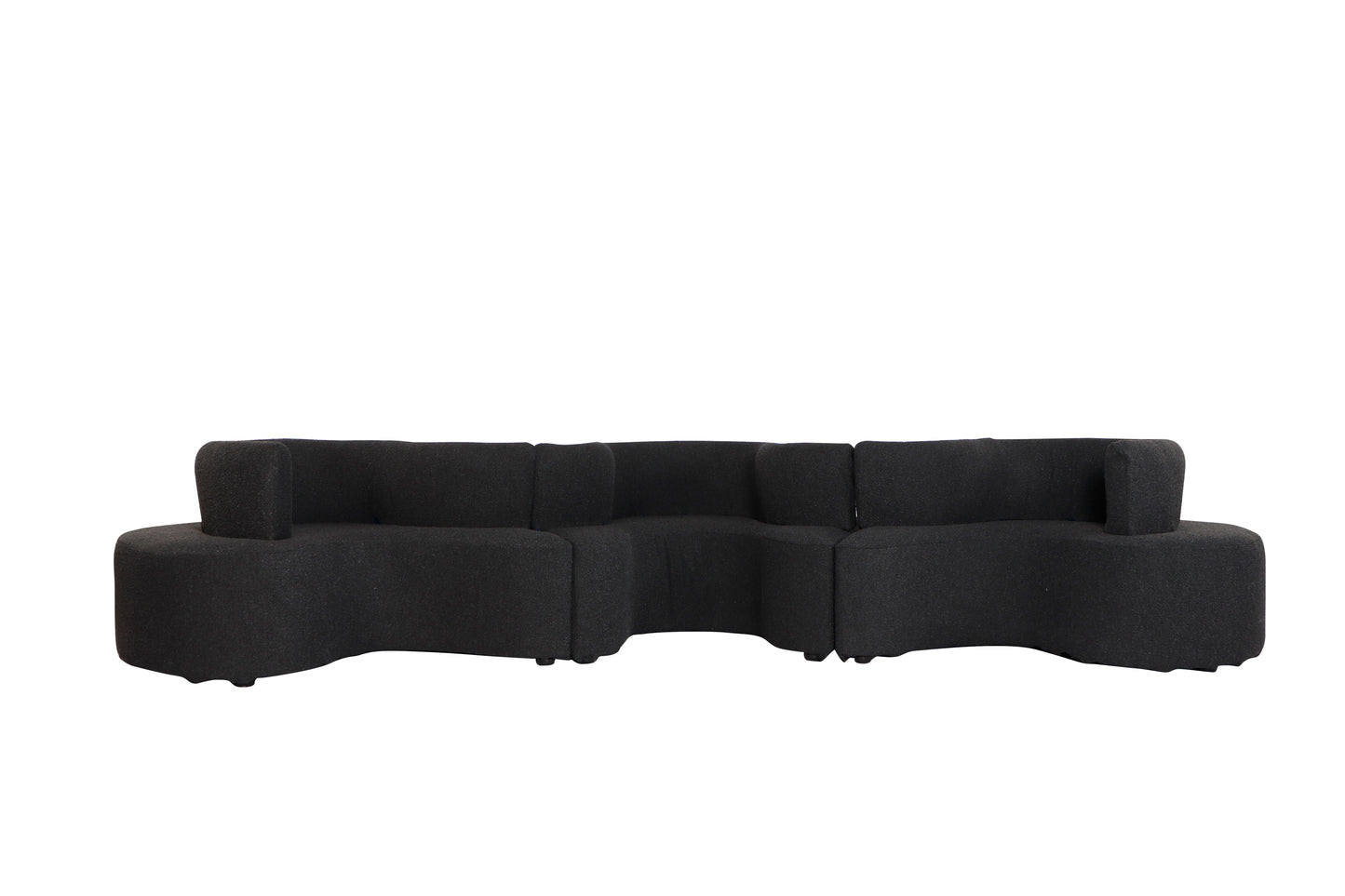Serpentine Sofa Black Boucle