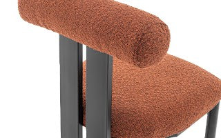 Cali Dining Chair - Black/Bronze Boucle