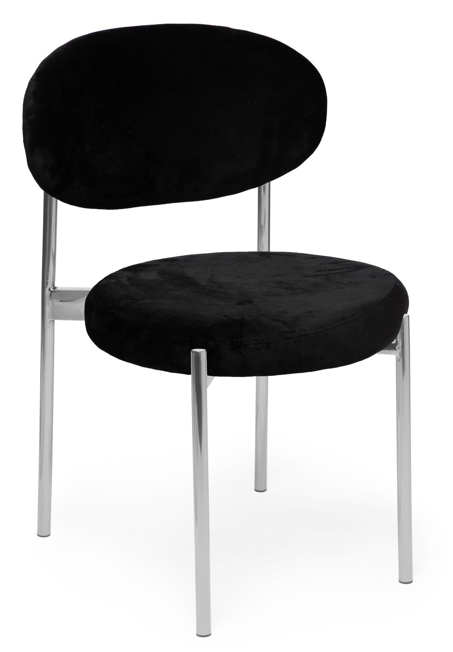 Adara Silver Chair - Black/Black
