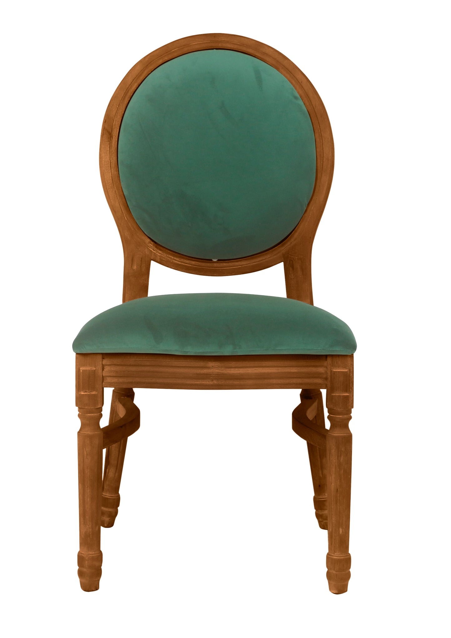 Ami Mahogany Chair - Emerald Green