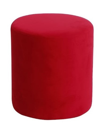 Round Ottoman Red