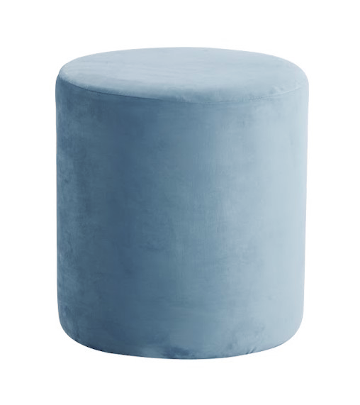 Round Ottoman Sea Blue