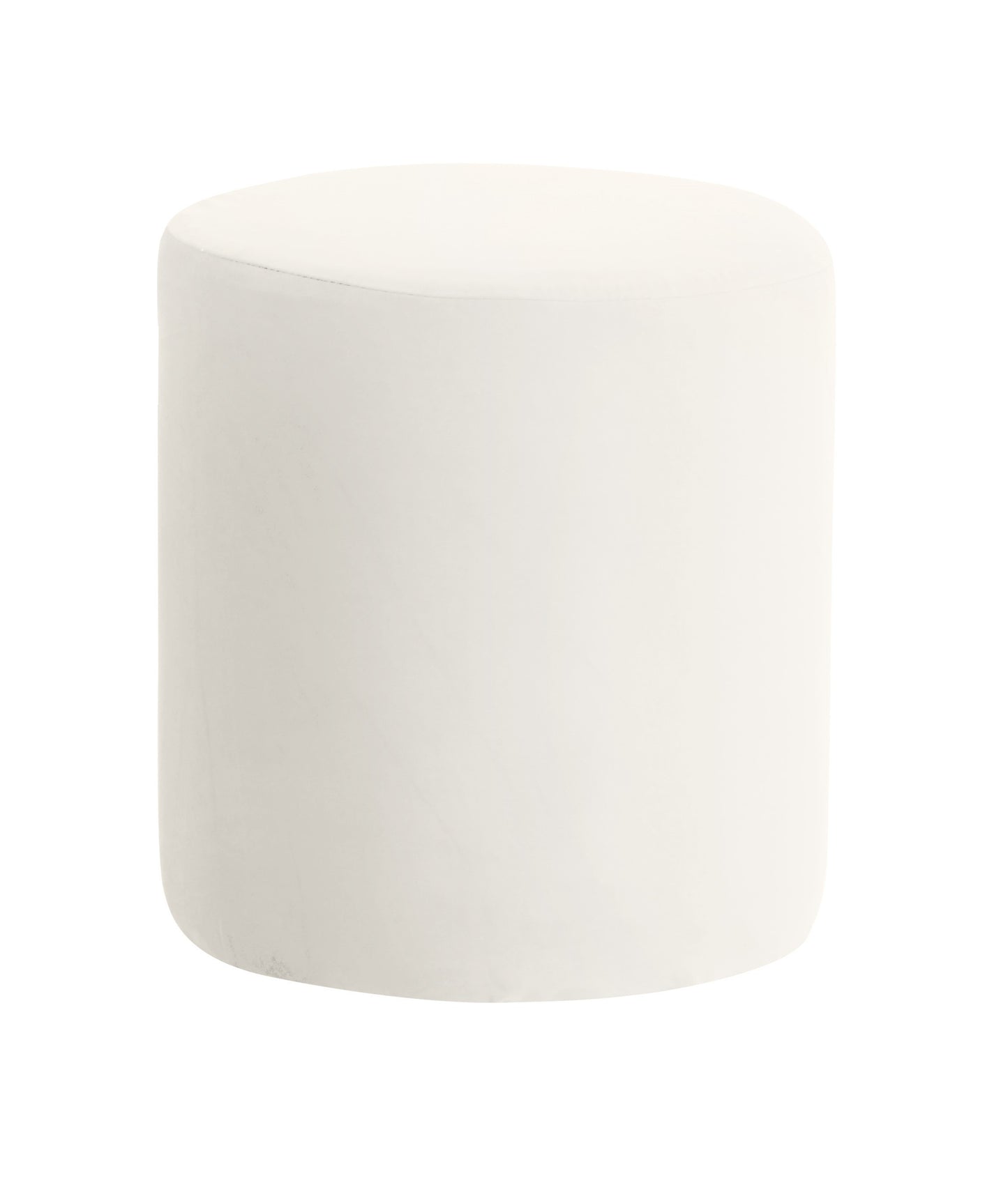 Round Ottoman White