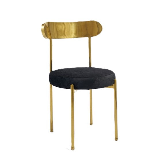 Ezra Gold Chair - Black