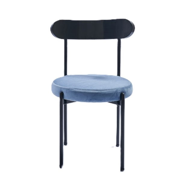 Ezra Black Chair- Sea Blue