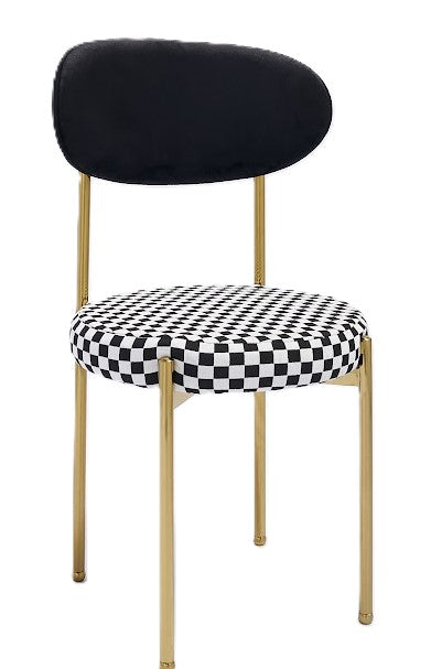 Adara Gold Chair - Black/Mackenzie