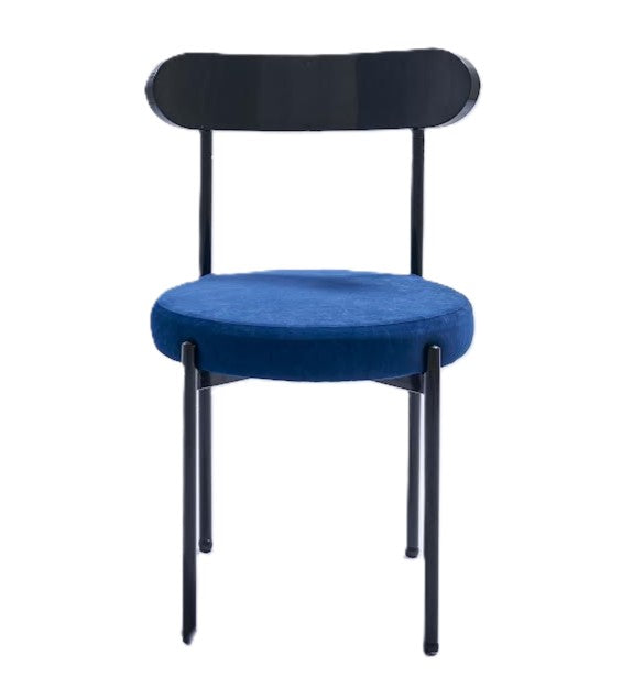Ezra Black Chair- Navy Blue