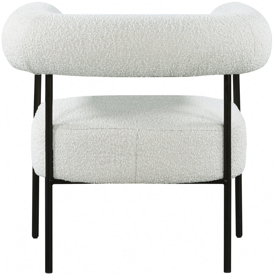 Zion White Boucle Armchair