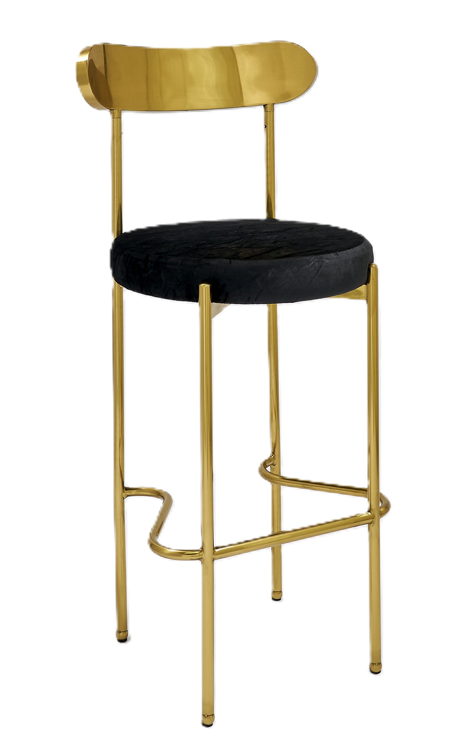 Ezra Gold Barstool - Black