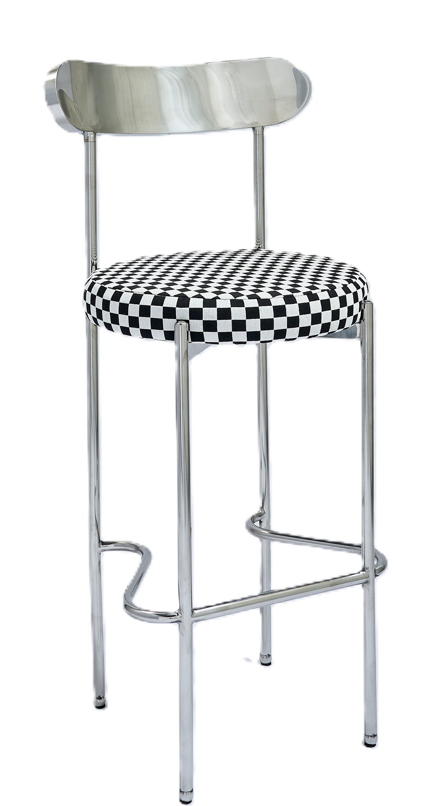 Ezra Silver Barstool - Mackenzie